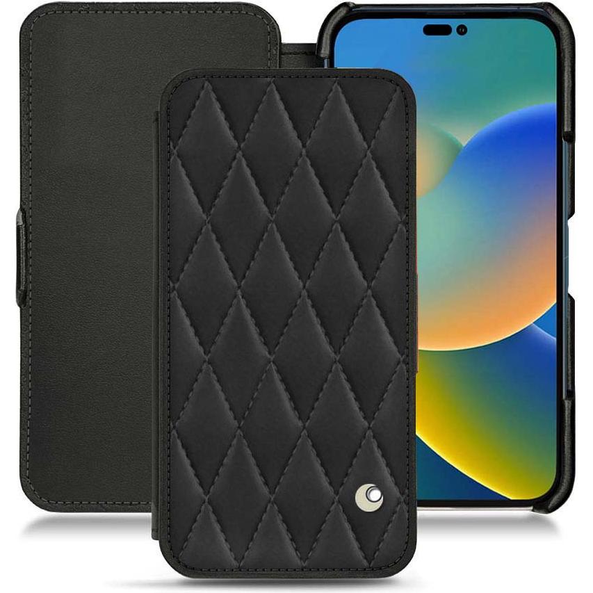 Thumbnail - Noreve Lederschutzhülle horizontal (Apple iPhone 14), Smartphone Hülle, Schwarz
