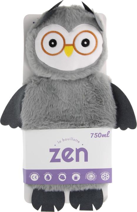 Actual product image Zen Kat Removable hot water bottle holder plush owl (Bed flask with cover)
