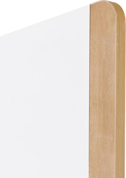 Actual product image Rocada NATURAL mobile presentation board, HxWxD 2000 x 1000 x 450 mm, whiteboard (100 x 120 cm)