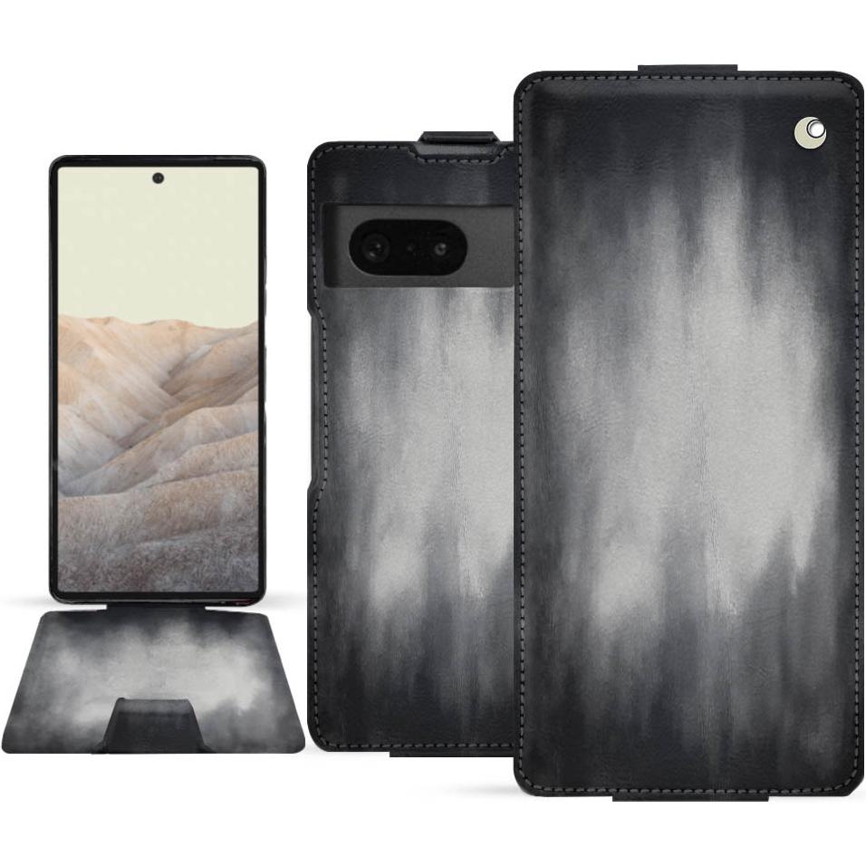 Noreve Lederschutzhülle vertikal (Google Pixel 7), Smartphone Hülle, Grau