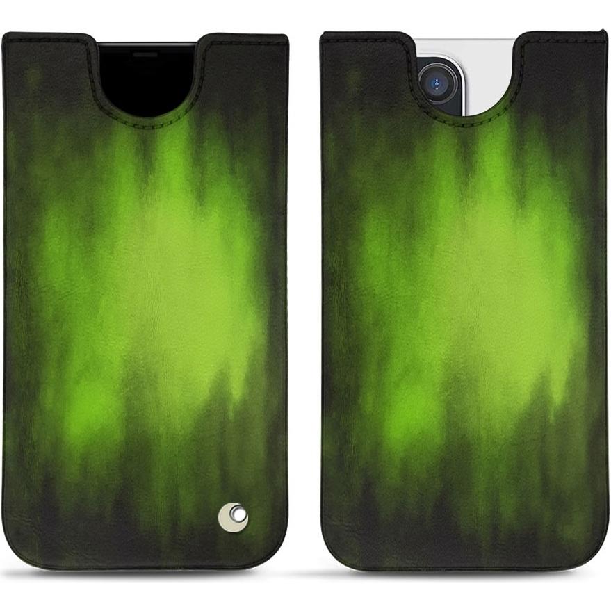 Noreve Lederschutzhülle (Apple iPhone 14 Pro), Smartphone Hülle, Grün