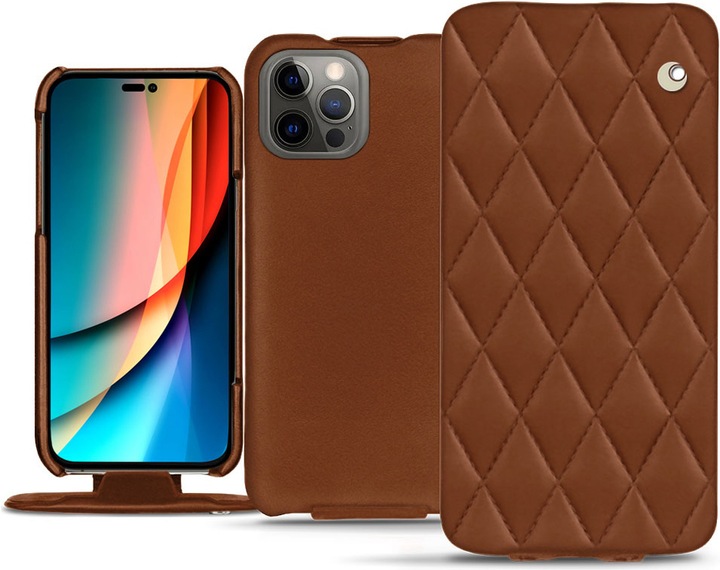 Productafbeelding Noreve Lederen omslag verticaal (Apple iPhone 14 Pro)