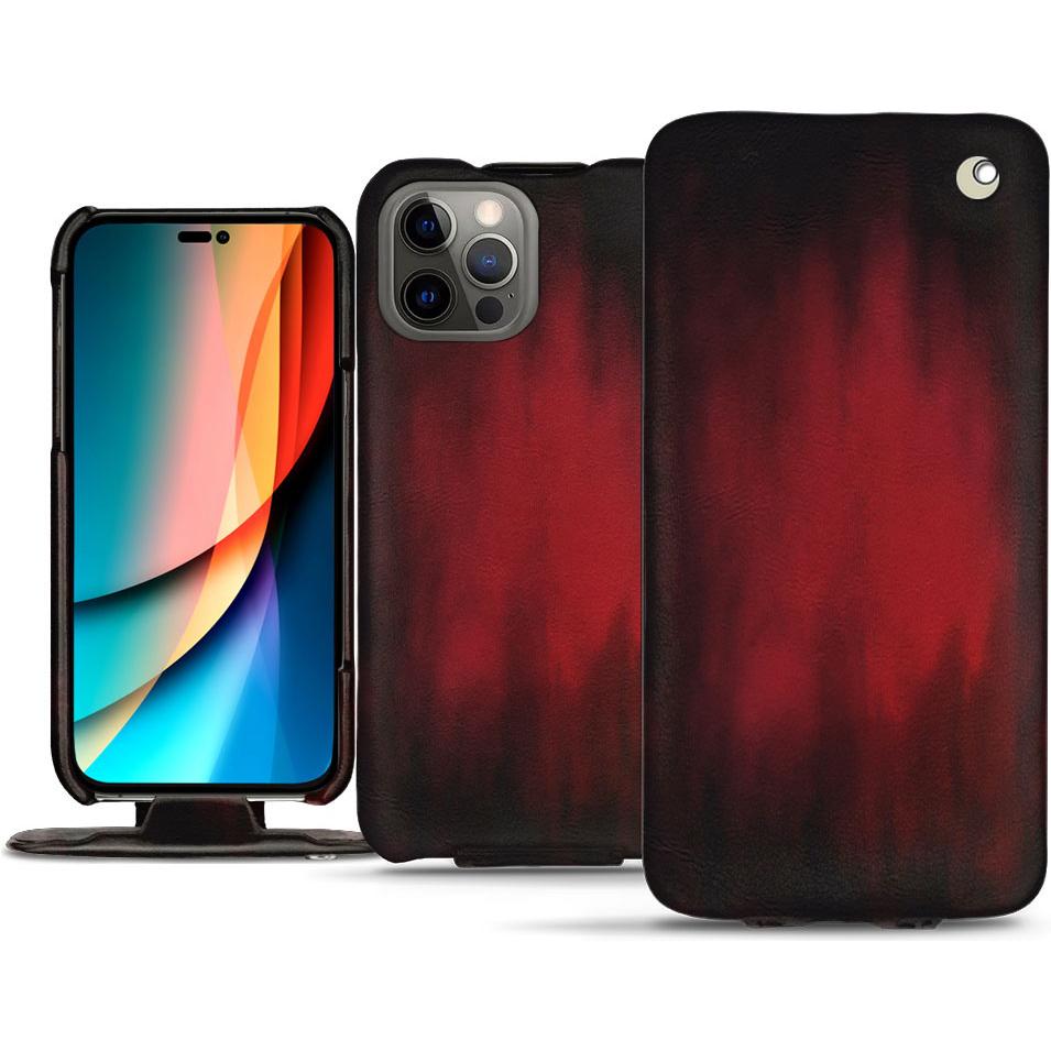 Thumbnail - Noreve Lederschutzhülle vertikal (Apple iPhone 14 Pro), Smartphone Hülle, Rot