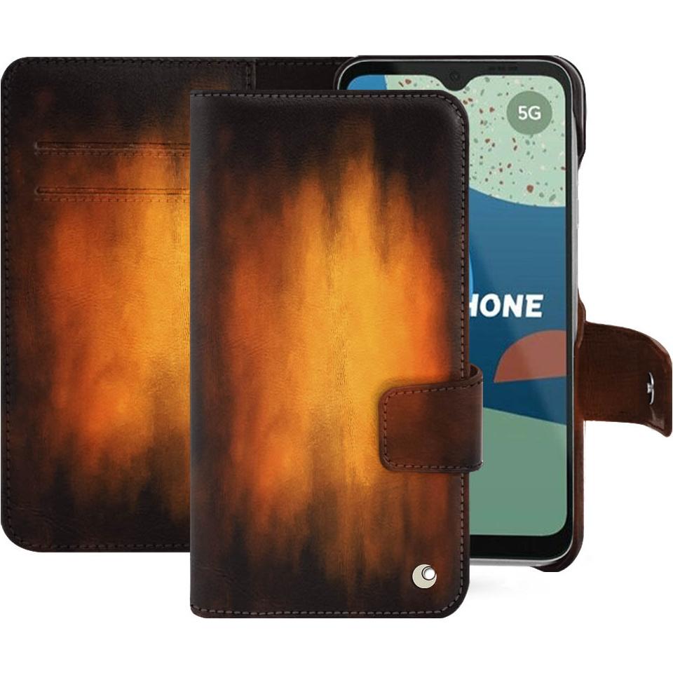 Noreve Lederschutzhülle Wallet (Fairphone 4), Smartphone Hülle, Violett