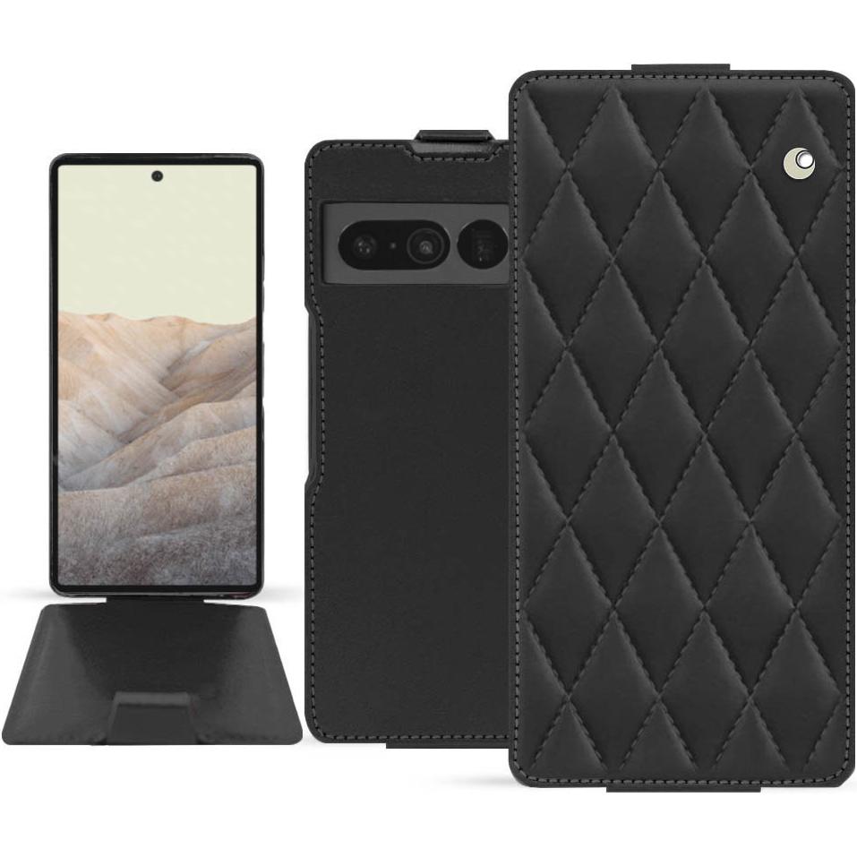 Thumbnail - Noreve Lederschutzhülle vertikal (Google Pixel 7 Pro), Smartphone Hülle, Schwarz