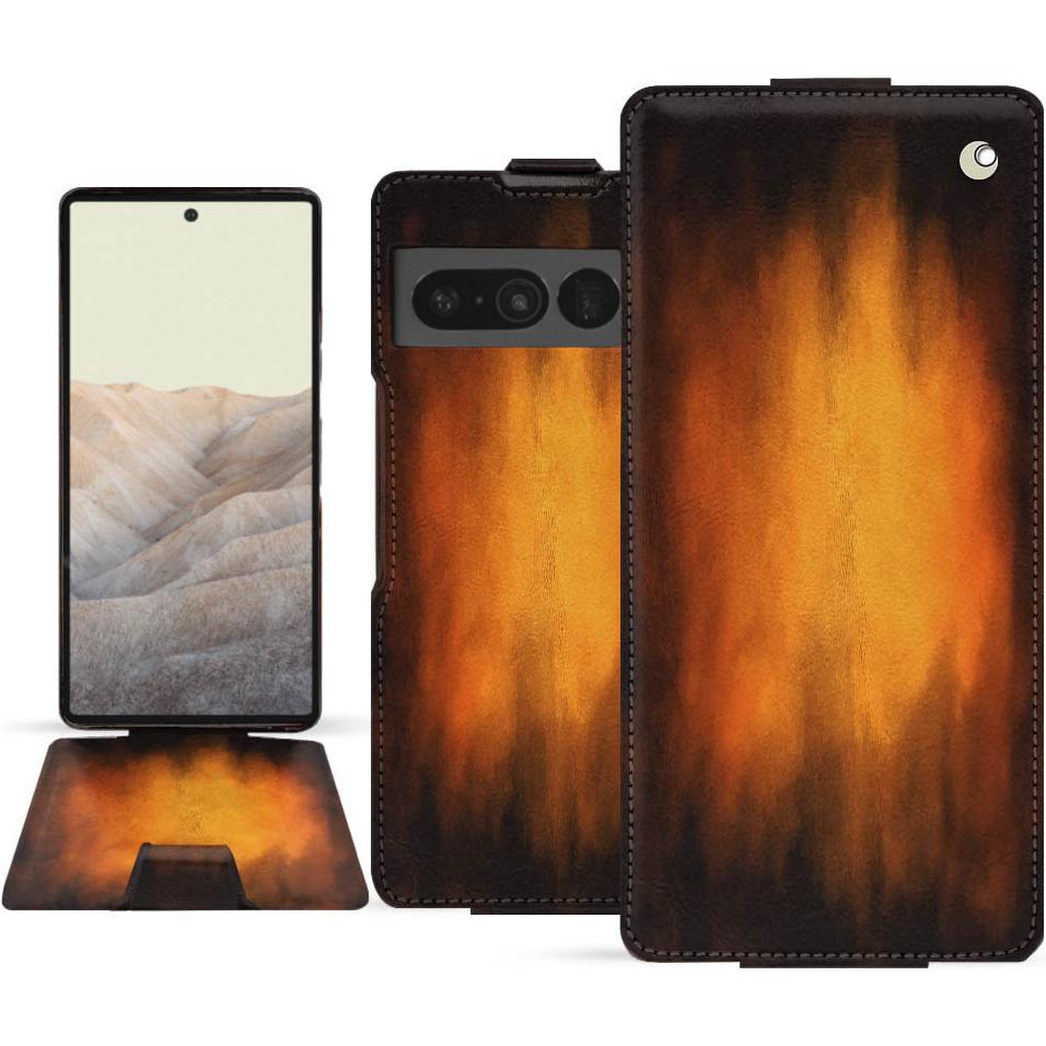 Thumbnail - Noreve Lederschutzhülle vertikal (Google Pixel 7 Pro), Smartphone Hülle, Violett