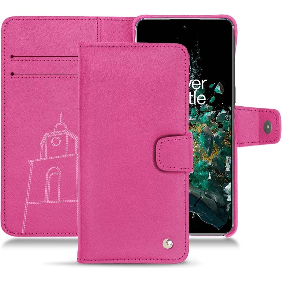 Noreve Lederschutzhülle Wallet (OnePlus 10T), Smartphone Hülle, Rosa