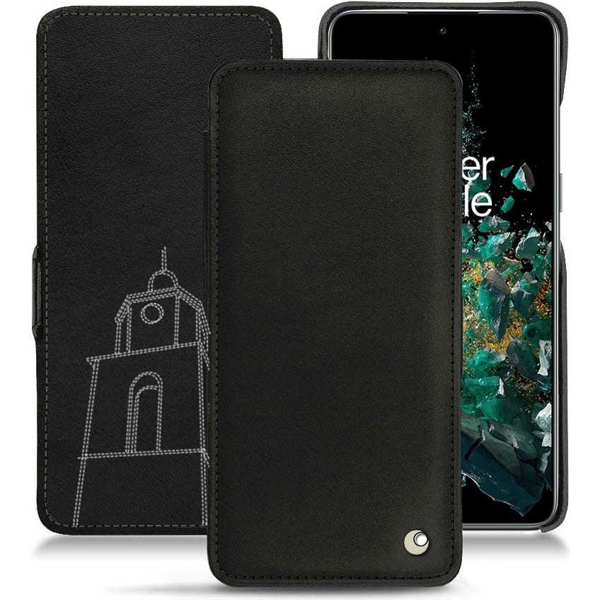 Noreve Lederschutzhülle horizontal (OnePlus 10T), Smartphone Hülle, Schwarz