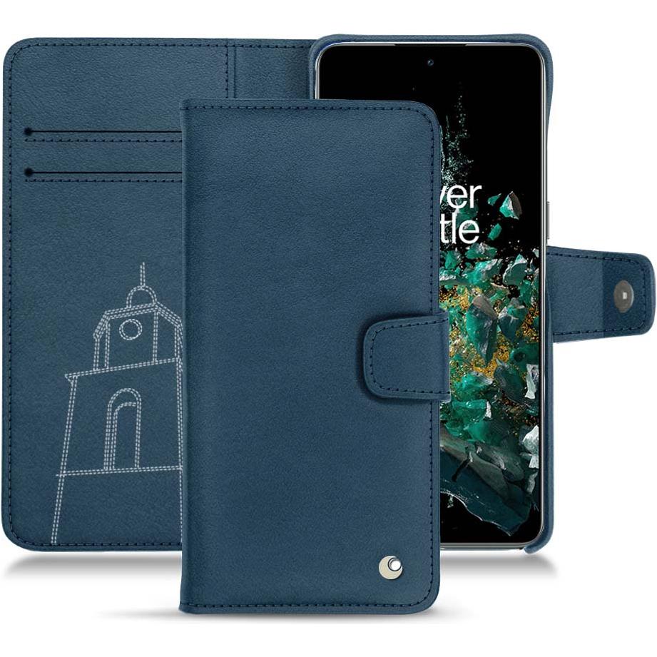Noreve Lederschutzhülle Wallet (OnePlus 10T), Smartphone Hülle, Blau