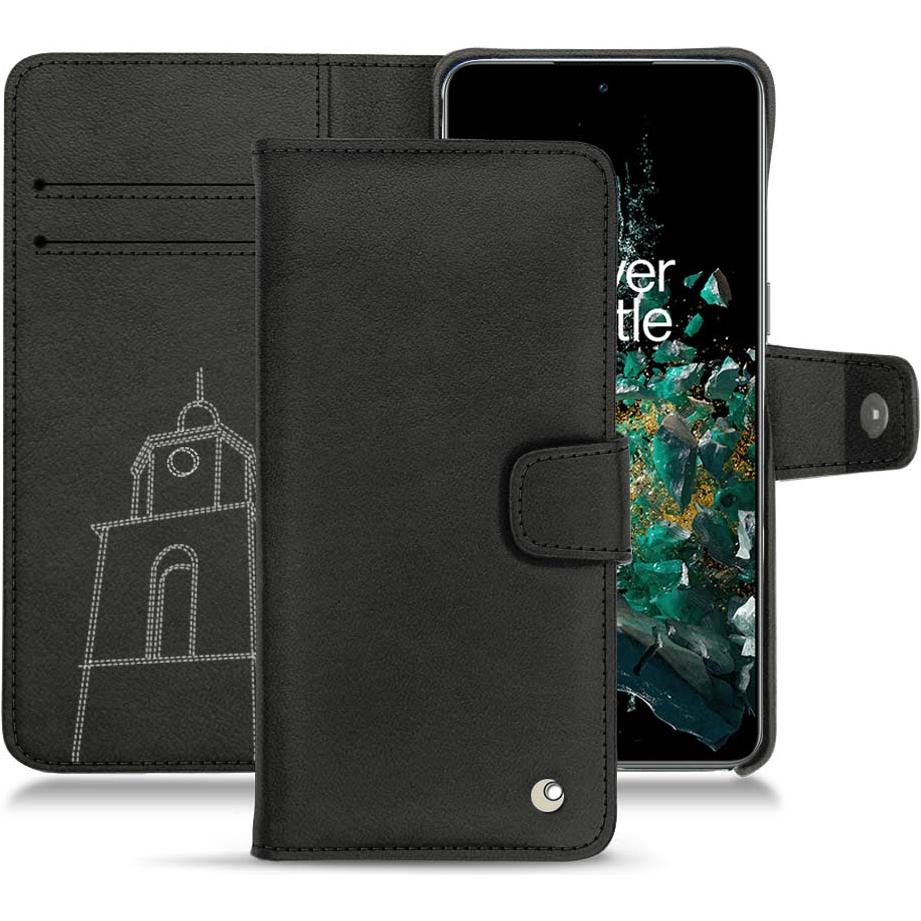 Noreve Lederschutzhülle Wallet (OnePlus 10T), Smartphone Hülle, Schwarz
