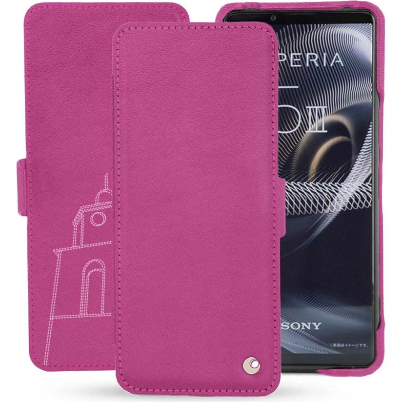 Noreve Lederschutzhülle horizontal (Sony Xperia 5 III), Smartphone Hülle, Rosa