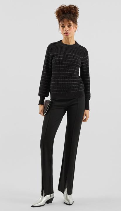 Produktbild s.Oliver Strickpullover Baumwollmix-Pullover mit schimmernden Lurexstreifen (M)