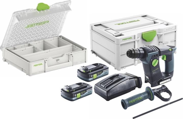 Immagine prodotto Festool Martello perforatore a batteria BHC 18 HPC 4.0 I-Plus (kit di azioni) (Batteria ricaricabile)