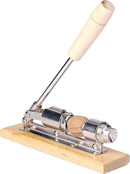 Produktbild Rosenstein & Söhne Retro Design-Nussknacker aus Holz und verchromtem Stahl