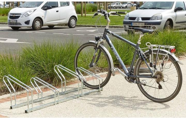 Produktbild Mottez Fahrradständer 6er verzinkt L:237cm,mit Hoch-/Tiefstellung