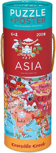 Actual product image Crocodile Creek Puzzle and Poster Asia (200 pieces)