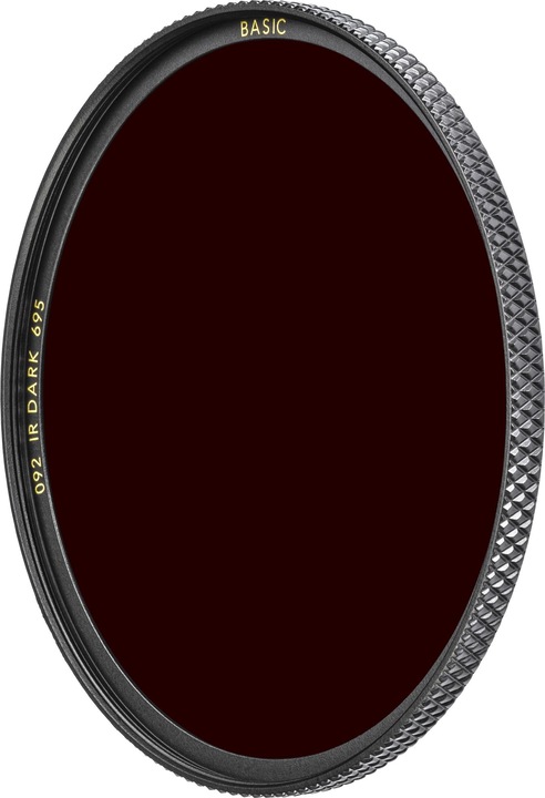 Immagine prodotto B+W 092 Filtro infrarosso, rosso scuro 695, senza rivestimento/Basic 72 mm (Filtro a trasmittanza infrarossa, 72 mm)