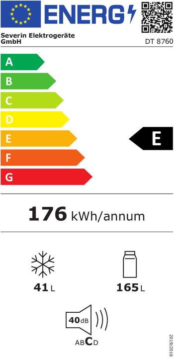 Energie-Label Severin DT8760 (206 l)