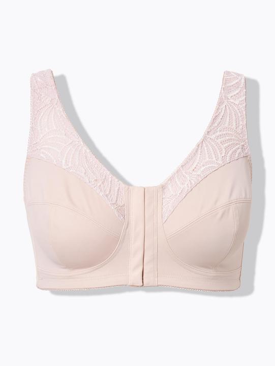 Actual product image Ulla Popken Pastel Front Closure Wirefree Kelly Fit Support Bra (105 E)
