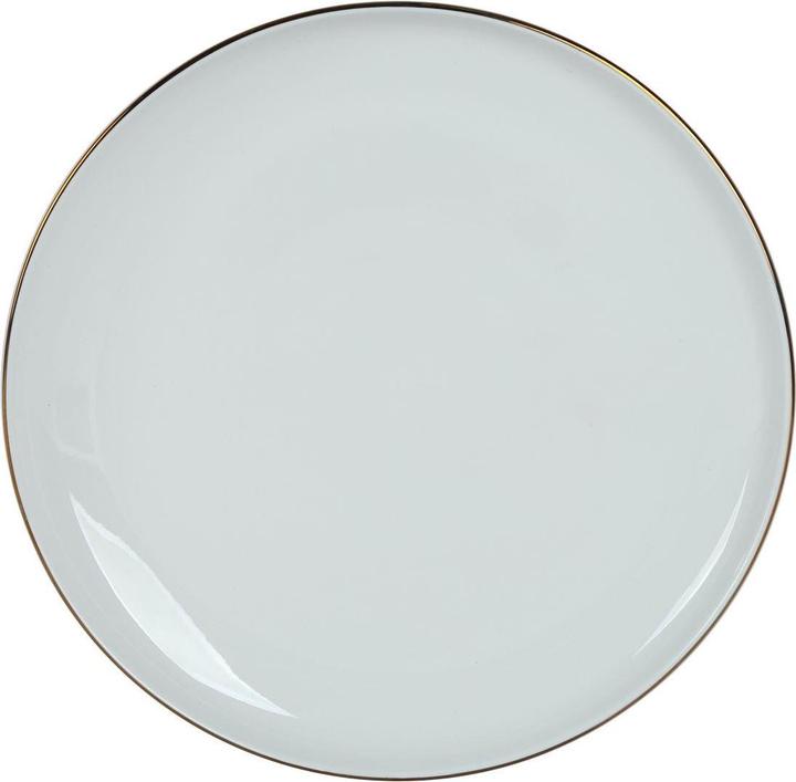 Domoletti Plate With Gold Rim White 26cm