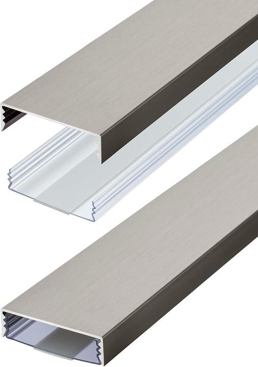 Produktbild Alunovo Flacher selbstklebender Kabelkanal aus Edelstahl (100 cm) (Kabelkanal, 100 cm)