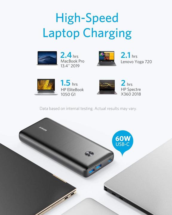 Actual product image Anker Powerbank 737 PowerCore 26K, 25600mAh (25600 mAh, 60 W, 94.72 Wh)