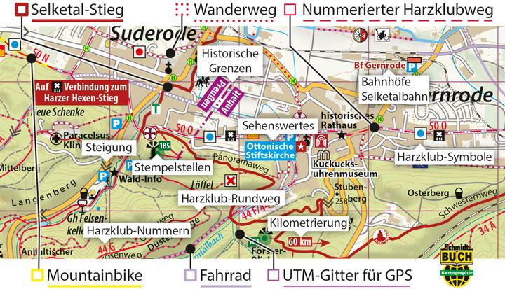 Produktbild Luchs-Wanderkarte Selketal-Stieg und Bo