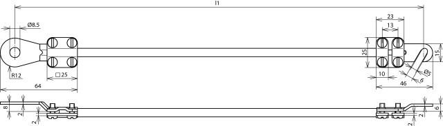 Produktbild Dehn Erdungsleitung 16mm/L 0,5m schw. m.je 1 416505 (0.50 m)