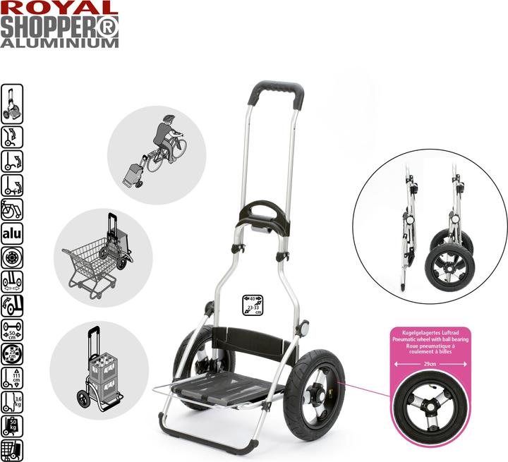 Produktbild Andersen Royal Shopper Tamo Einkaufstrolley 59 cm mit Lufträdern