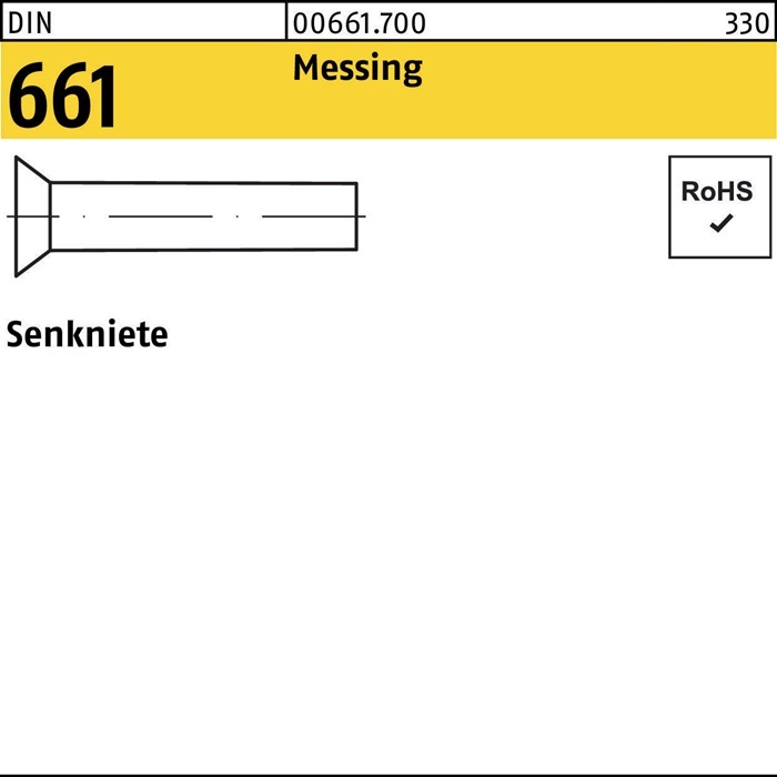 Immagine prodotto Rivetto svasato DIN 661 4 x 20 ottone