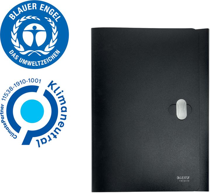 Produktbild Leitz Einlagemappe ALPHA Recycle A4 Schwarz (A4, 1x)