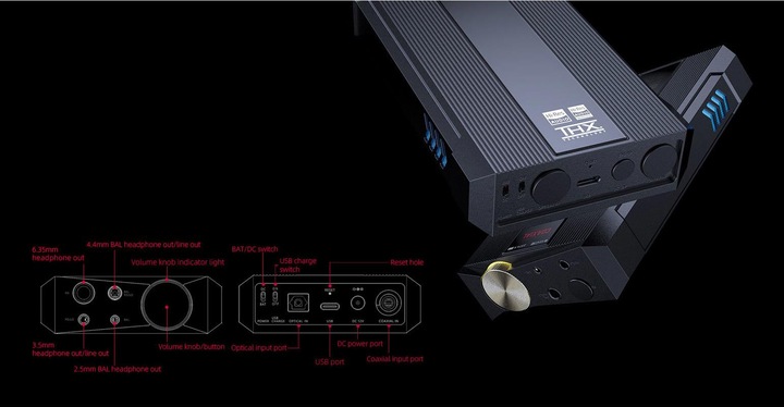 Actual product image FiiO Q7 (Display, gain switch, USB-DAC, Bluetooth)