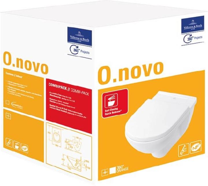 Image du produit Villeroy & Boch Ensemble de toilettes suspendues O.Novo 5660H101wei