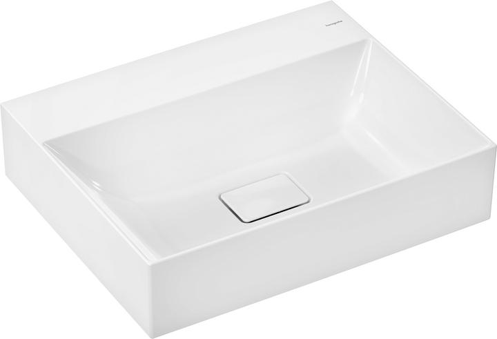 Actual product image hansgrohe Xevolos E washbasin, without overflow, 600x480mm, SmartClean, unpolished, with pop-up wast (480 mm, 600 mm)