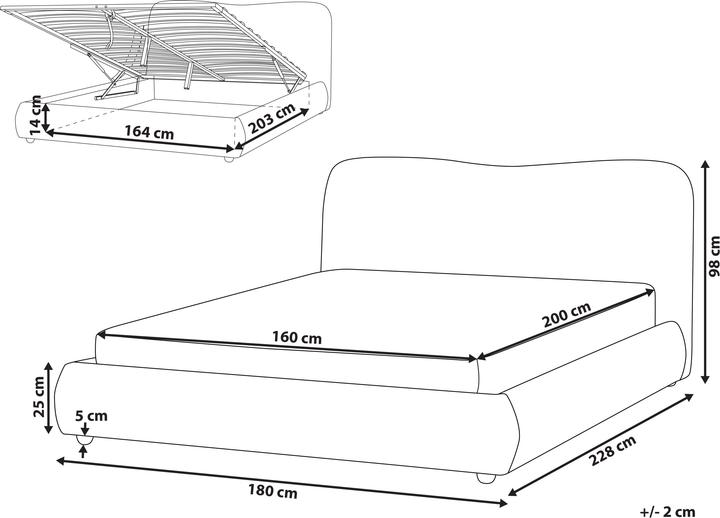 Actual product image Beliani Blagnac (160 x 200 cm)
