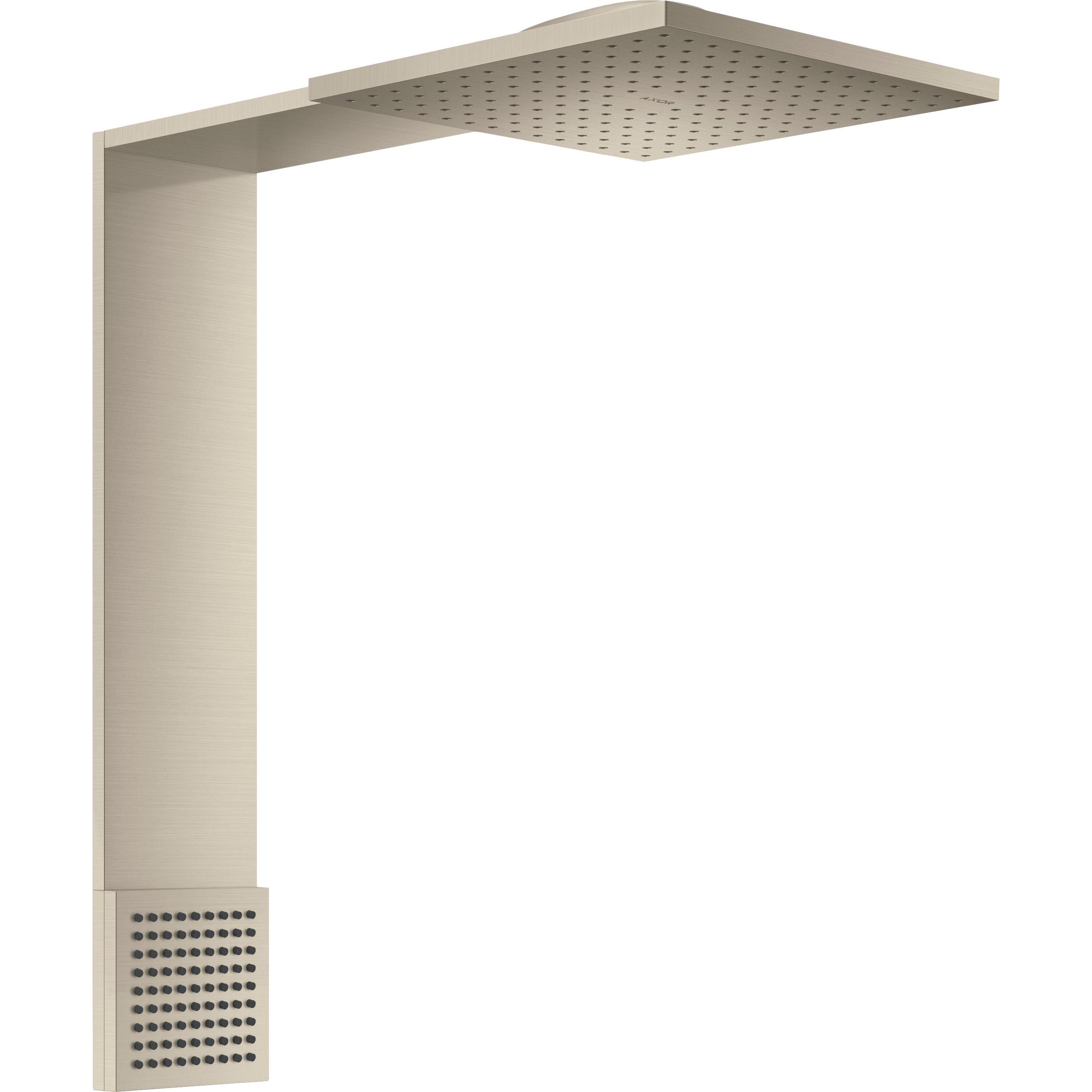 hansgrohe, Soffione doccia, AXOR ShowerModulo doccia 250/250, 2 getti, con doccia a spalla, sporgenza 488 mm, 12594 (2 Tipi di raggi, 21.60 l/min)