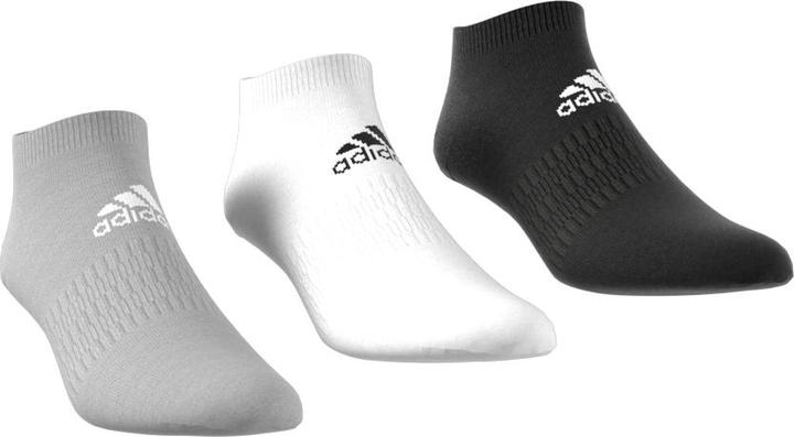 Actual product image adidas 3 pairs performance no show sneaker socks unisex short sock, colour:black - white - grey, sock (XL)