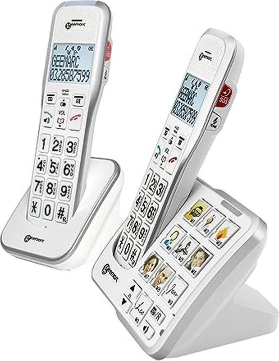 Produktbild Geemarc AMPLIDECT 595-2 PHOTO Schnurloses Seniorentelefon Anrufbeantworter, Foto-Tasten Beleuchtetes Display
