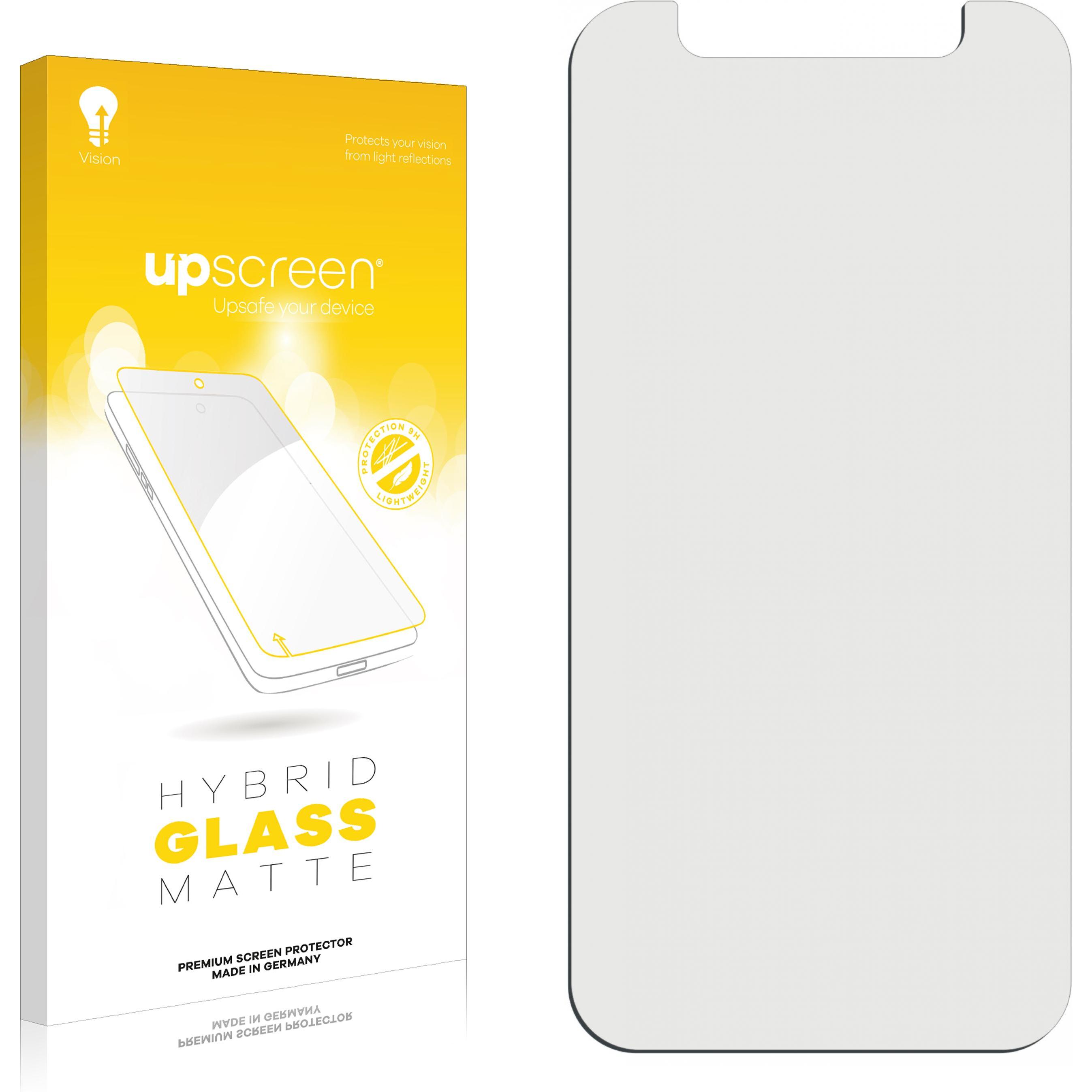 upscreen Reflection Shield Panzerglasfolie Matt (1 Stück, Apple iPhone 12 mini), Smartphone Schutzfolie, Grau