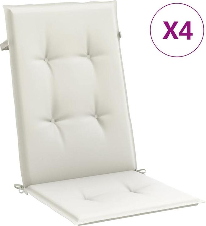 Immagine prodotto VidaXL Cuscini dello schienale alto 4 pezzi in tessuto (120 x 50 x 4 cm)