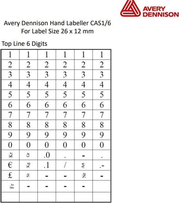 Produktbild Avery Preisauszeichner DENNISON CAS 1/6