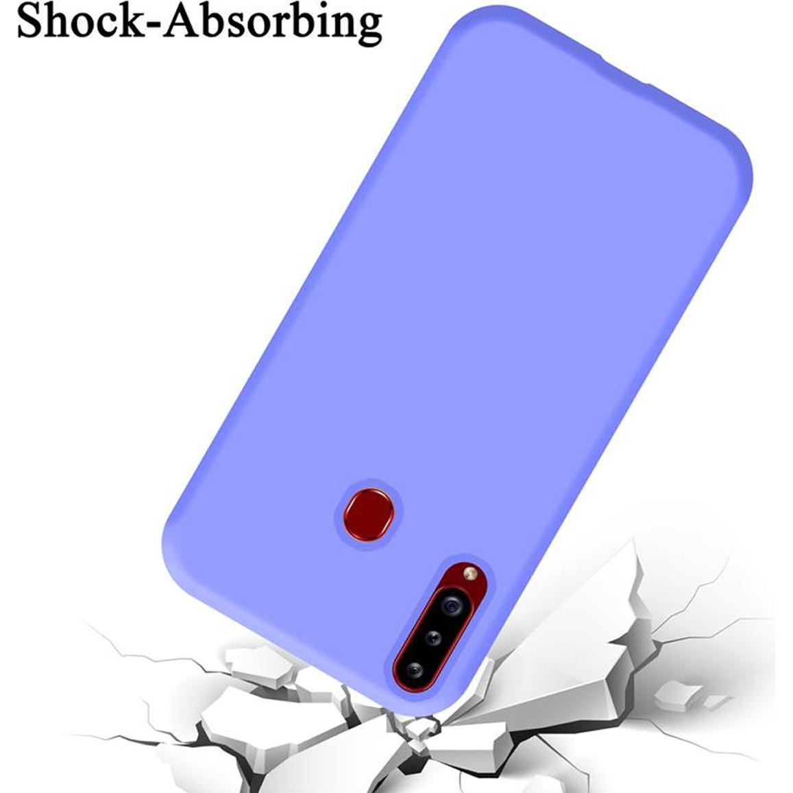Thumbnail - Cadorabo TPU Liquid Silicone Case Cover (Samsung Galaxy A20s), Smartphone Hülle, Violett