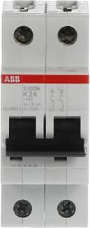 Produktbild ABB S202M-K2 Sicherungsautomat 2A 2-polig 10kA K-Char