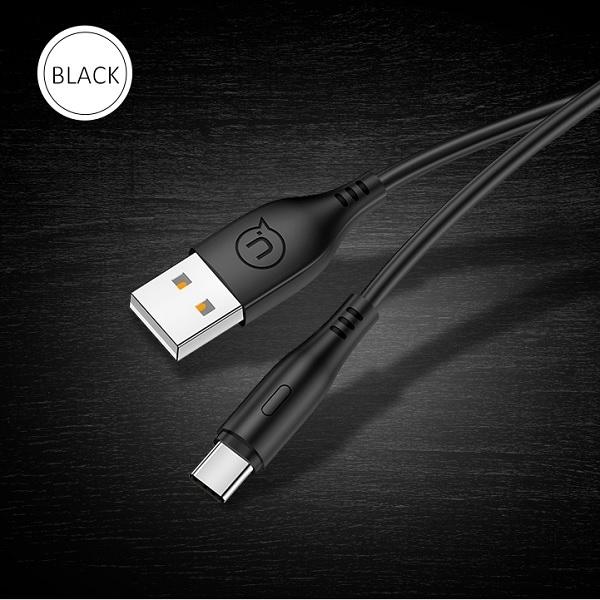 Image du produit Usams Câble U18 USB-C 2A Fast Charge 1m czarny/black SJ267USB01 (US-SJ267) (1 m, USB 3.0)