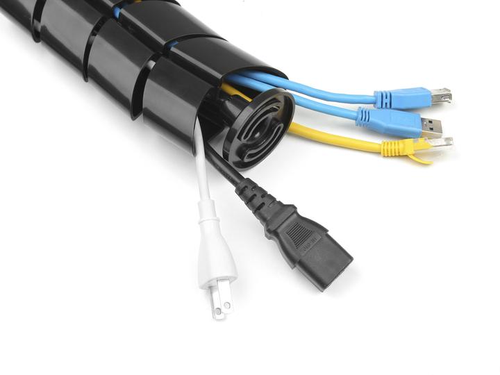 Actual product image equip Double cable guide 73cm for under-sink mounting black (Duct)