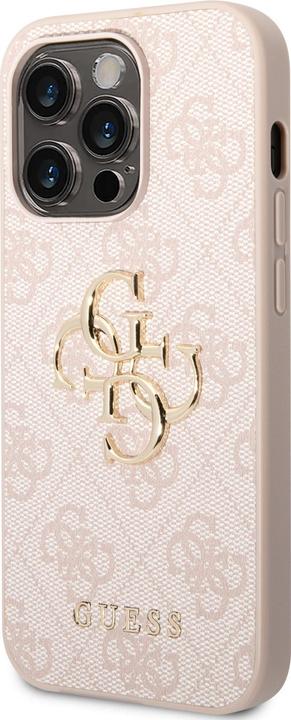 Image du produit Guess GUHCP15L4GMGPI iPhone 15 Pro 6.1" różowy/pink hardcase 4G Big Metal Logo (Apple iPhone 15 Pro)