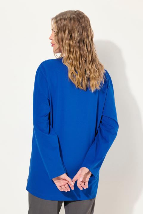 Image du produit Ulla Popken Shirt V, basic relaxed, manches longues (42, 44)