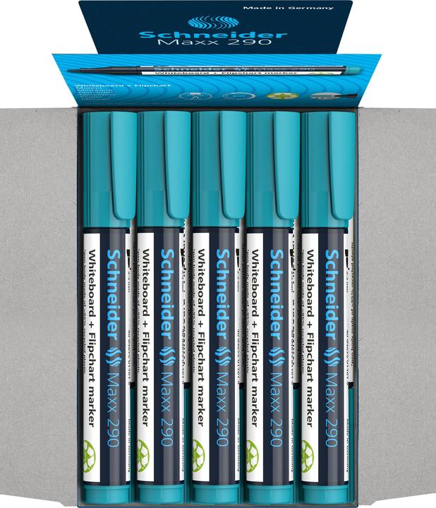Image du produit Schneider Marqueur pour tableaux blancs Maxx 290 rechargeable 2-3mm turquoise (1 x)