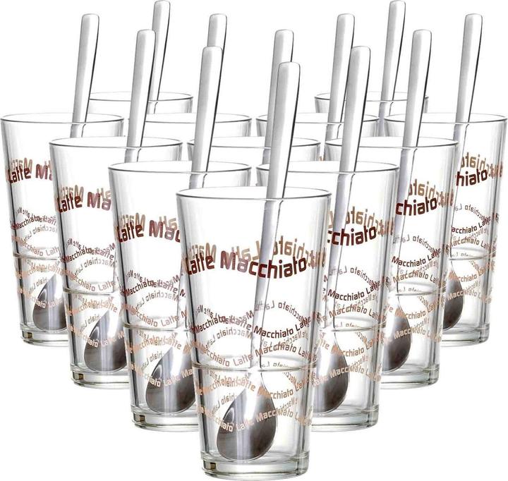 Ritzenhoff & Breker Sana Latte Macchiato Gläser + Löffel (370 ml, 12x)