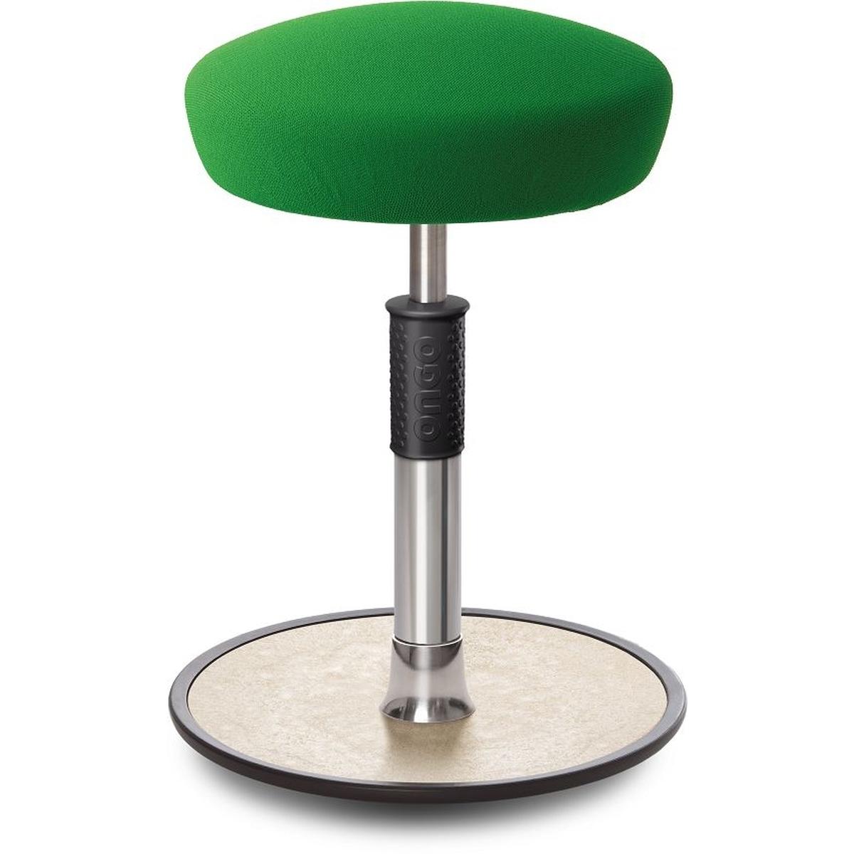 Ongo, Bürostuhl, Sitz- Stehhocker Free Regular Hutsitz Gestrick Grün chrom /cremeweiss